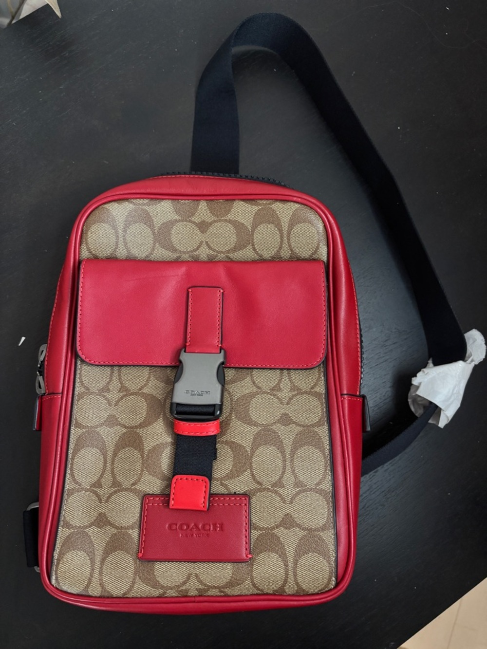 Coach Track Pack in Colorblock Signature Canvas Crossbody Bag - Picture 2 of 5